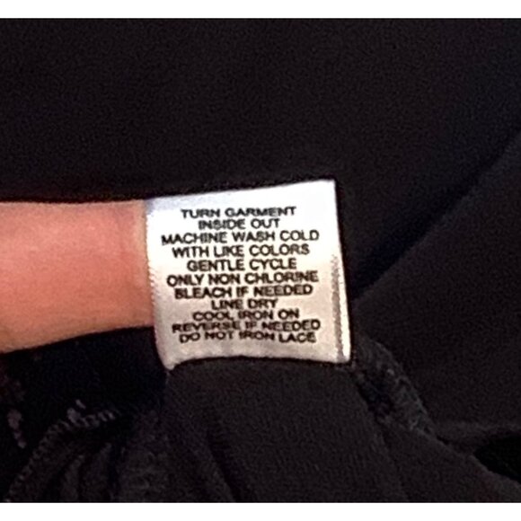 Black Lace Halter Top Ruffle Detail Womens Large Whimsy Goth Fairy - Picture 6 of 7